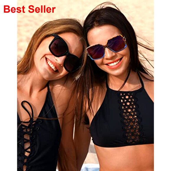 12 Pairs Oversized Square Sunglasses Retro Trendy Y2K Bulk Polycarbonate main image 4